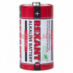 Элемент питания (батарейка алкалиновая) С/LR14 REXANT 30-1014