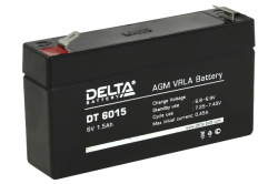 Аккумулятор 6В 1,5 А/ч Delta DT 6015