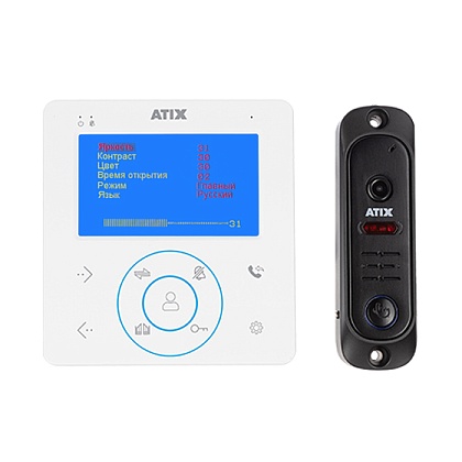 ATIX AT-I-K410C/T White Комплект (видеодомофон 4.3" + вызывная панель)  
