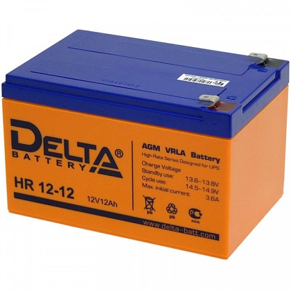 Аккумулятор 12В 12 А/ч Delta HR 12-12